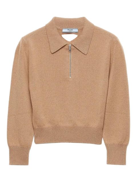 Prada cashmere polo sweater - Brown - zdjęcie produktu nr 1
