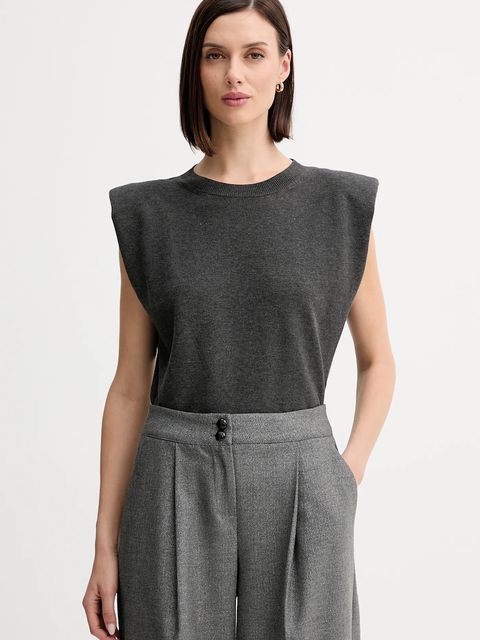 Twinset kamizelka damski kolor szary lekki 252TF3031 - zdjęcie produktu nr 1