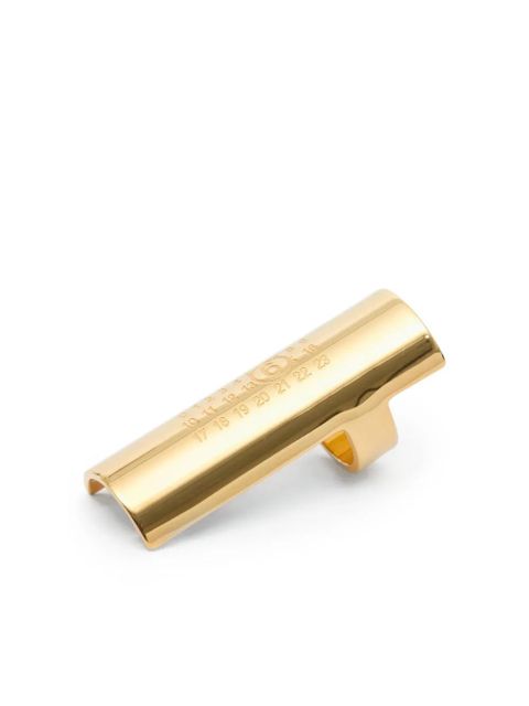 MM6 Maison Margiela engraved open-band ring - Gold