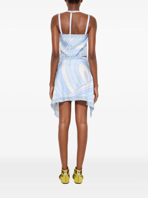 PUCCI Iride-print silk scarf skirt - Blue