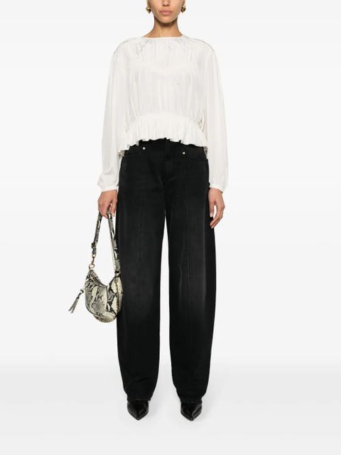ISABEL MARANT Vetan high-rise wide-leg jeans - Black