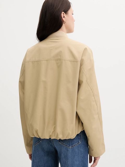 Tommy Hilfiger kurtka bomber kolor zielony przejściowa oversize WW0WW45619