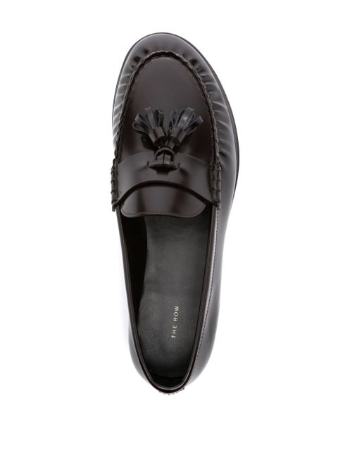 The Row Mens leather loafers - Brown