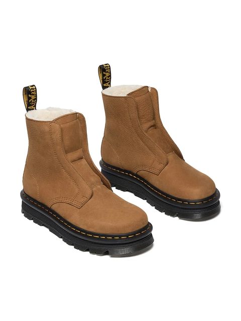 Dr. Martens botki nubukowe ZebZag Lace Less Warm Lined - zdjęcie produktu nr 2