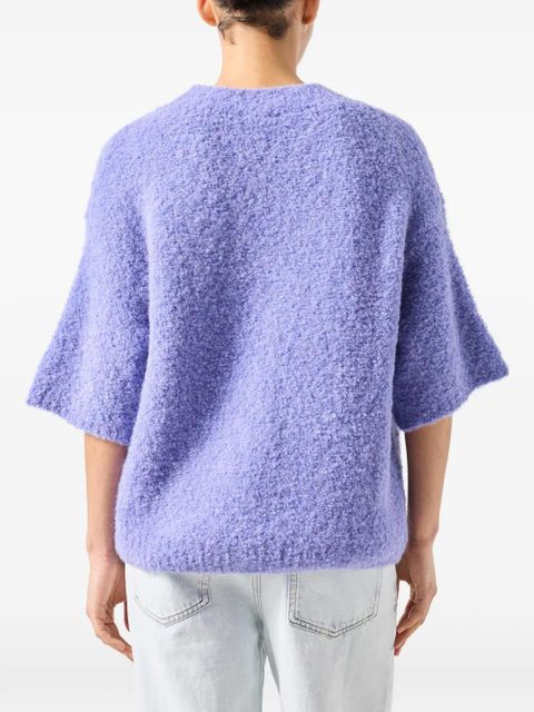 American Vintage Zolly short-sleeve round-neck sweater - Purple