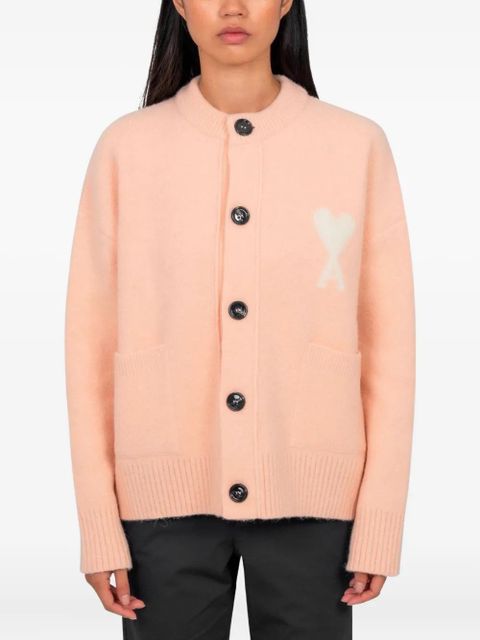 AMI Paris logo-detail button cardigan - Pink - zdjęcie produktu nr 1