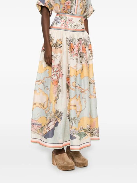 ZIMMERMANN Tallow midi skirt - Neutrals - zdjęcie produktu nr 2