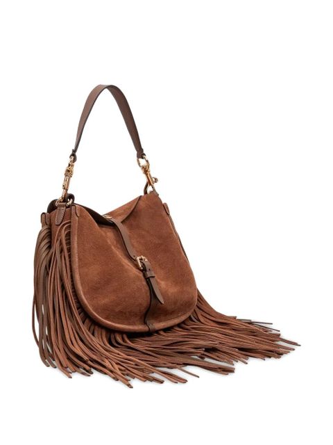 ETRO medium fringed suede shoulder bag - Brown