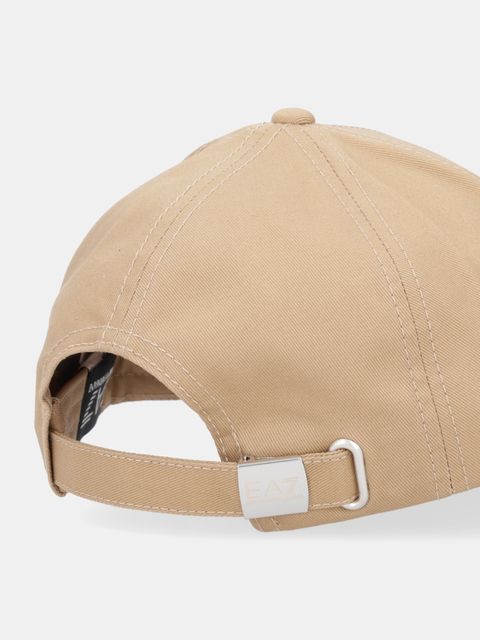 EA7 Emporio Armani czapka z daszkiem bawełniana kolor beżowy z nadrukiem AF11989.7X000005 - zdjęcie produktu nr 2