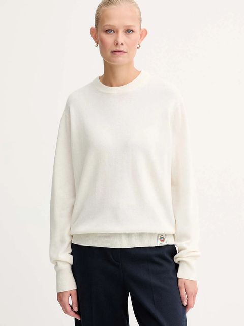 Bally sweter kaszmirowy damski kolor beżowy lekki WKN0BA - zdjęcie produktu nr 1