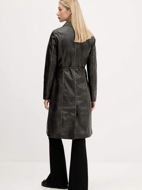 Desigual płaszcz LILLY kolor brązowy 25WWEW33