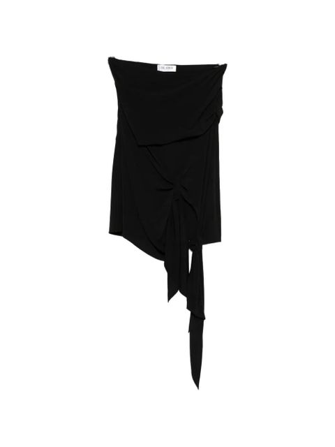 The Attico knotted draped midi skirt - Black - zdjęcie produktu nr 1