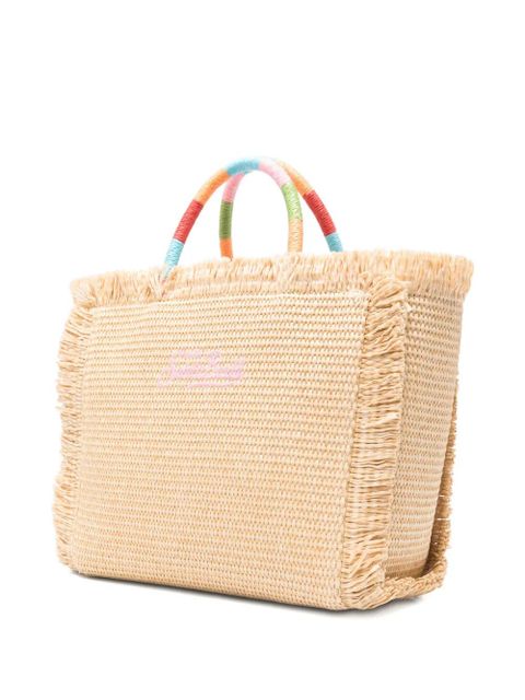 MC2 Saint Barth Colette fringed embroidered tote bag - Neutrals - zdjęcie produktu nr 2