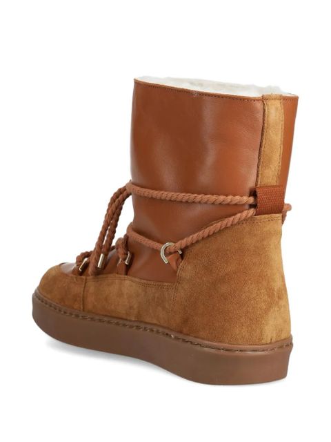ALOHAS leather rope-laced snow boots - Brown