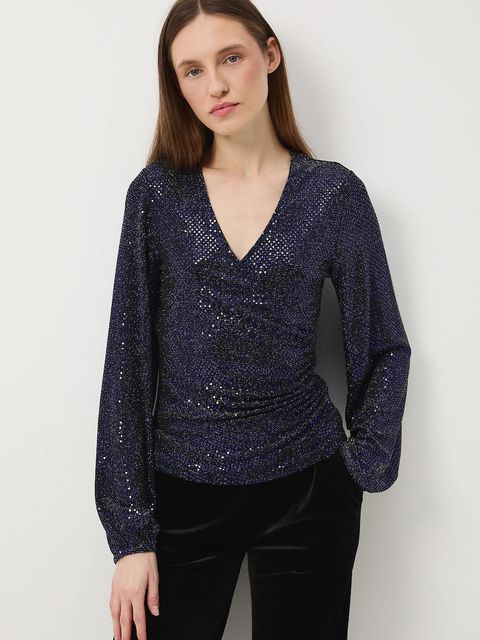 Medicine longsleeve damski kolor granatowy - zdjęcie produktu nr 2