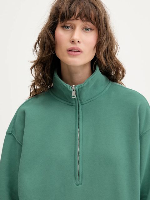 Abercrombie & Fitch bluza damska kolor zielony gładka KI152-5342-330