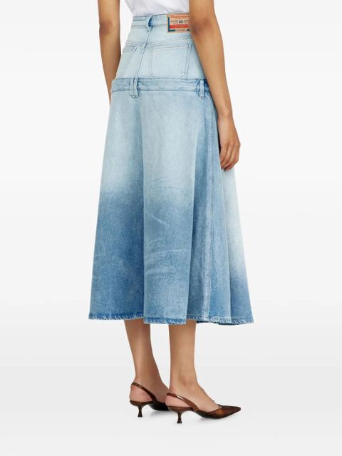 Diesel layered-effect flared skirt - Blue