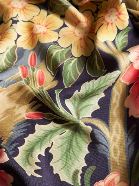 ETRO floral-printed twill shirt dress - Blue