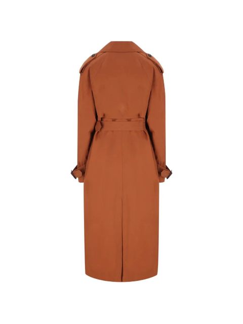 Saint Laurent belted double-breasted coat - Orange - zdjęcie produktu nr 2