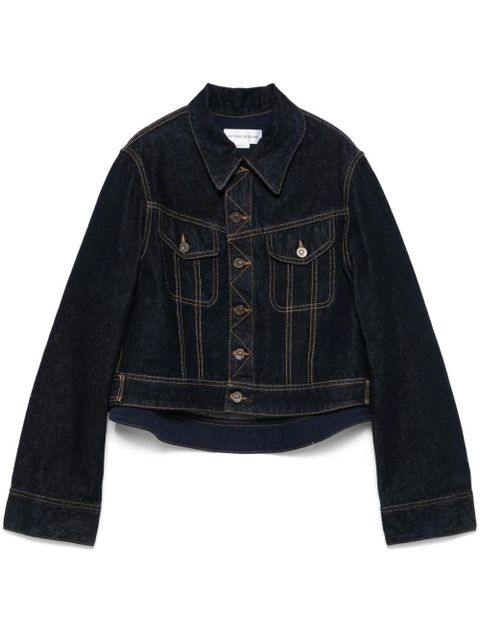 Victoria Beckham cropped denim jacket - Blue - zdjęcie produktu nr 1