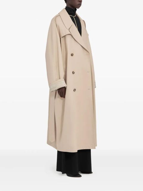 MM6 Maison Margiela double-breasted belted trench coat - Neutrals