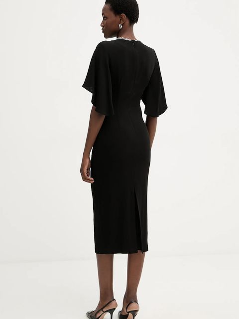 Pinko sukienka kolor czarny midi dopasowana 105583 A2Q2