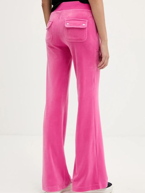 Juicy Couture spodnie dresowe kolor różowy gładkie JCSEBJ001