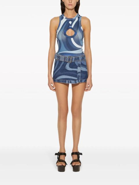 PUCCI Marmo-print tank top - Blue - zdjęcie produktu nr 2