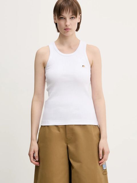 Fiorucci top bawełniany Angel Patch Ribbed Tank kolor biały W02SPTTA324CJ01WH01 - zdjęcie produktu nr 1