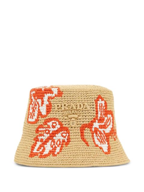 Prada crochet bucket hat - Neutrals - zdjęcie produktu nr 1