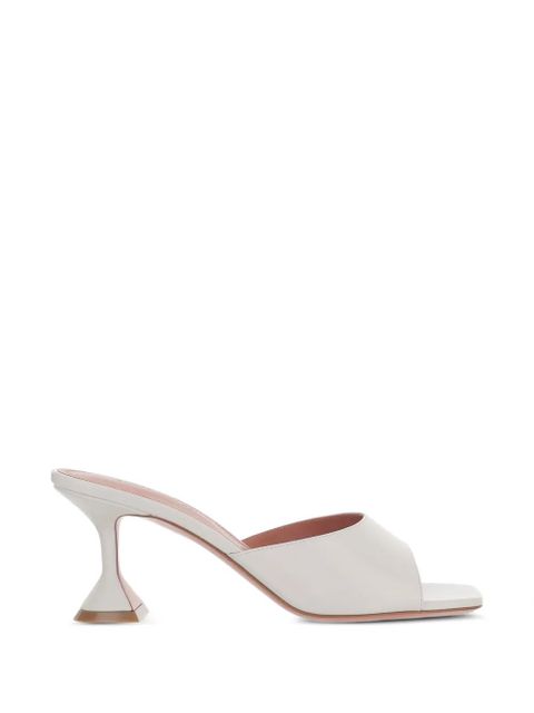 Amina Muaddi Lupita leather mules - White - zdjęcie produktu nr 1
