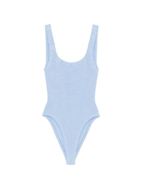 Hunza G square-neck crinkle swimsuit - Blue - zdjęcie produktu nr 1