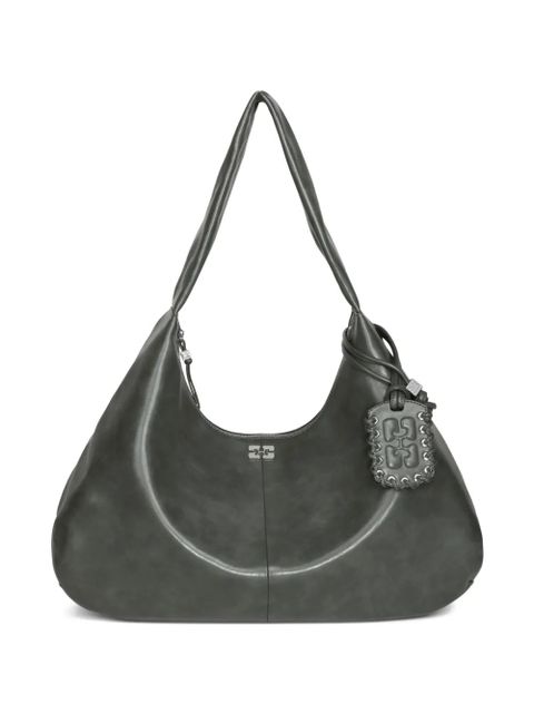 GANNI medium leather shoulder bag - Grey - zdjęcie produktu nr 1