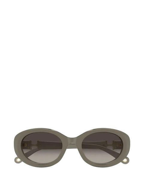 Chloé Eyewear oval-frame sunglasses - Grey - zdjęcie produktu nr 1