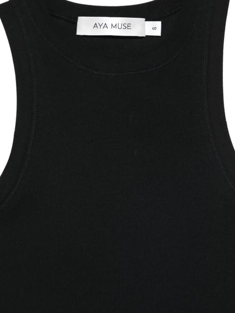 Aya Muse crew-neck tank top - Black