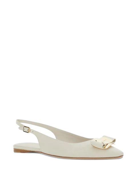 Ferragamo Zelmi buckle lamb ballet flats - Neutrals - zdjęcie produktu nr 2