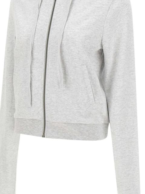 ENTIRE STUDIOS zip drawstring cropped hoodie - Grey
