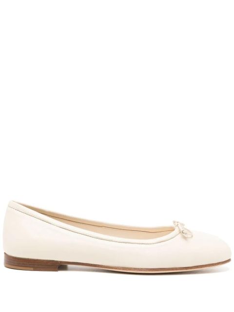 Manolo Blahnik Veralli leather ballerina flats - Neutrals - zdjęcie produktu nr 1