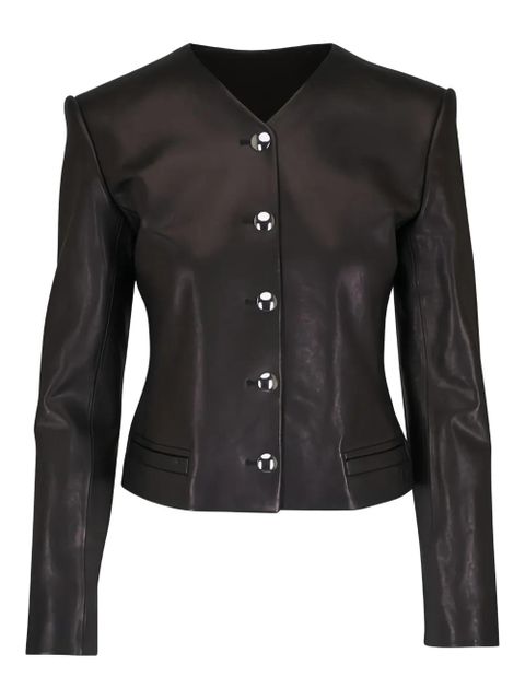 KHAITE Nara leather jacket - Black - zdjęcie produktu nr 1