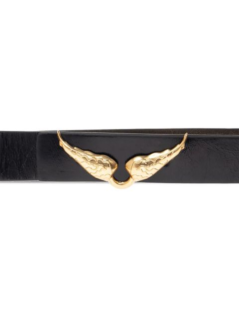 Zadig&Voltaire winged-buckle leather belt - Black - zdjęcie produktu nr 2