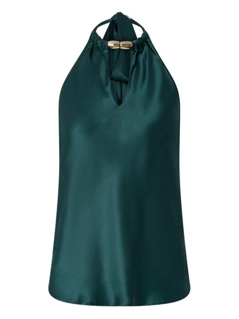PINKO bow-halter neck blouse - Green - zdjęcie produktu nr 1