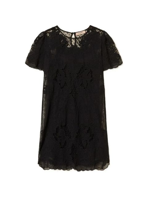 TWINSET round-neck mini dress - Black - zdjęcie produktu nr 1