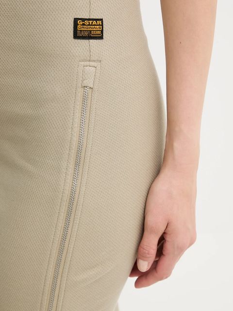 G-Star sukienka bawełniana kolor beżowy mini dopasowana D26593-D275