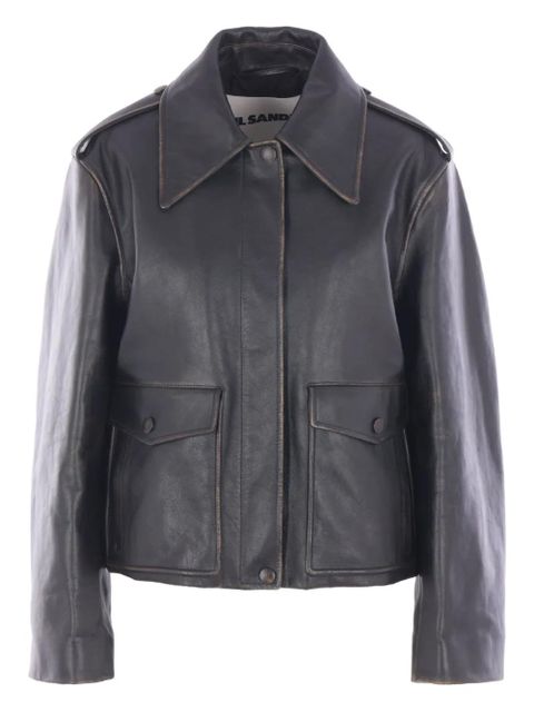 Jil Sander leather jacket - Black - zdjęcie produktu nr 1
