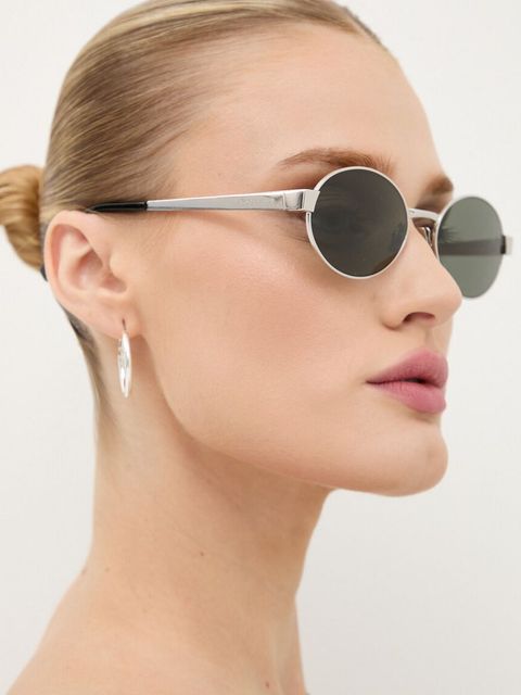 Saint Laurent okulary przeciwsłoneczne damskie kolor srebrny SL 692 - zdjęcie produktu nr 1