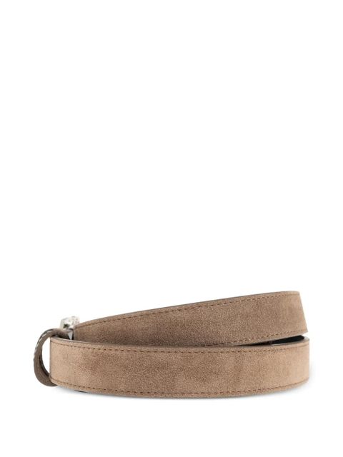 Off-White Arrows buckle suede belt - Neutrals