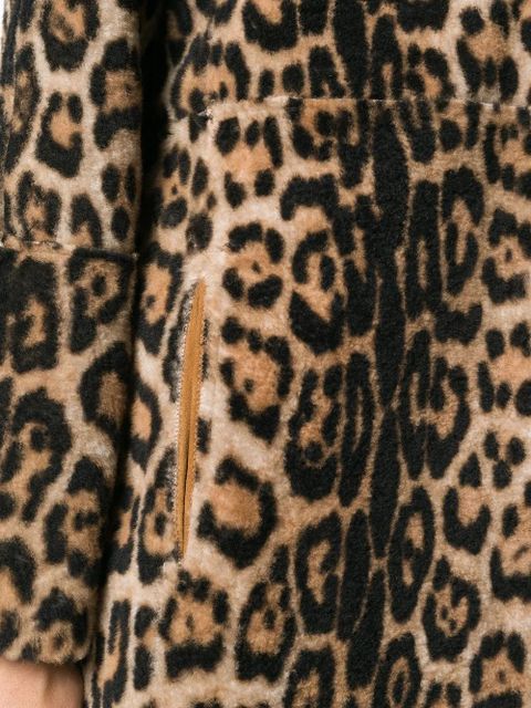 Yves Salomon leopard print fur coat - Neutrals