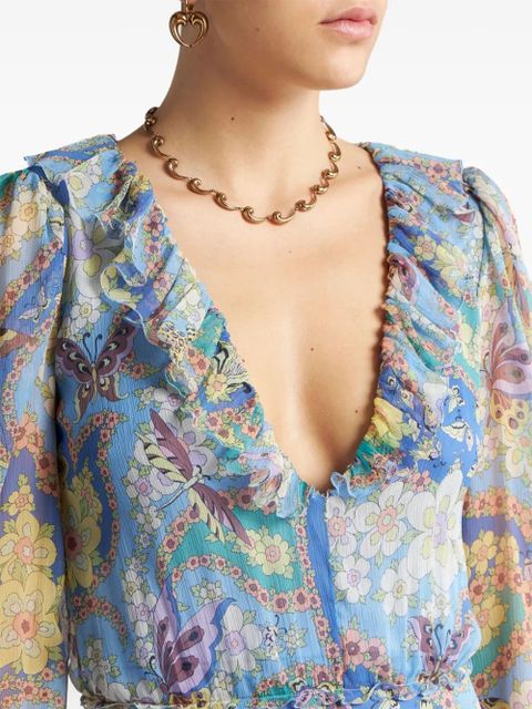 ETRO floral maxi dress - Blue