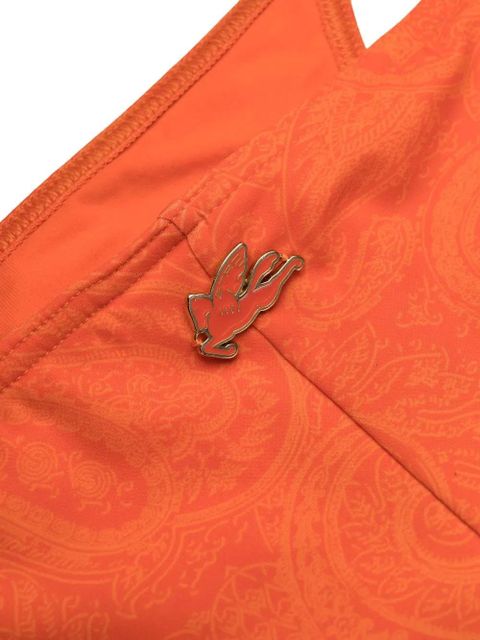ETRO Pegaso-plaque paisley-print bikini set - Orange
