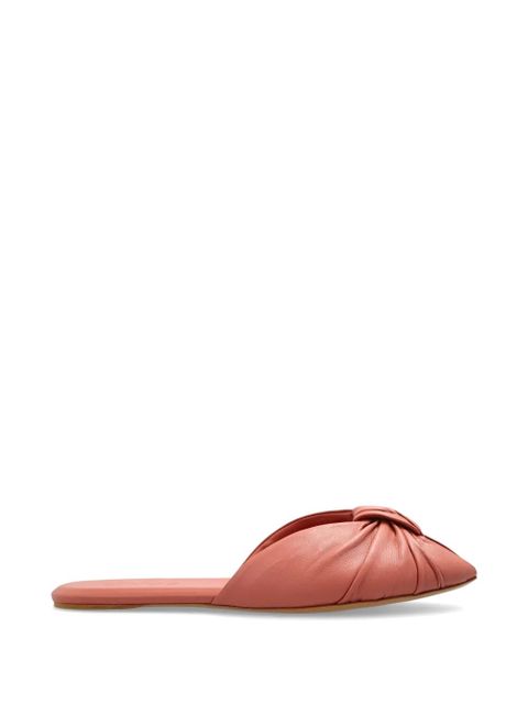 Chloé Suzie knotted leather slides - Pink - zdjęcie produktu nr 1